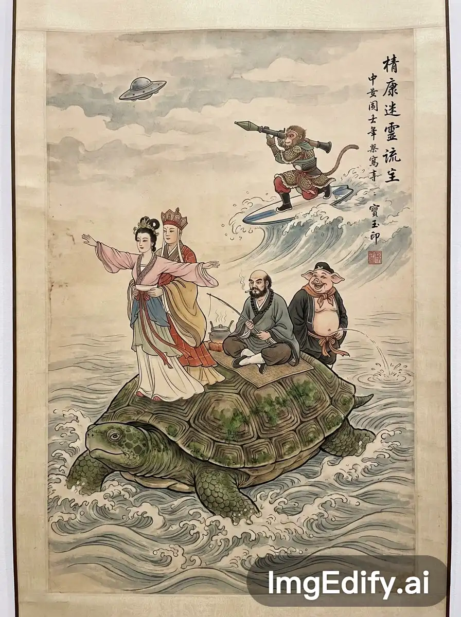 A traditional Chinese Gongbi-sty