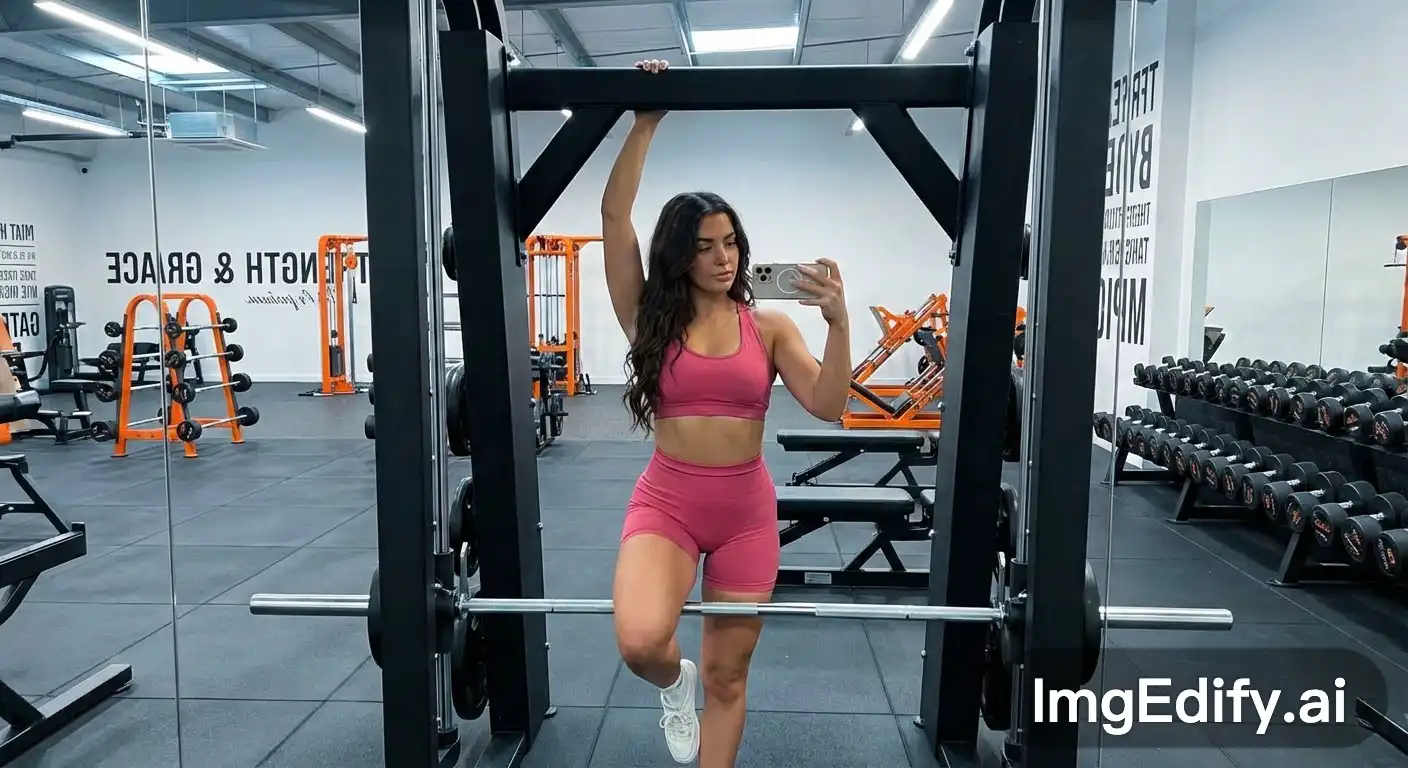 一位身材纤细且具有曼妙曲线的年轻女性，留着如波浪般的深色长发，正