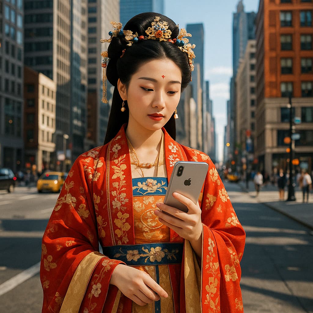 Creative AI art generation example showing artistic style transfer and image enhancement