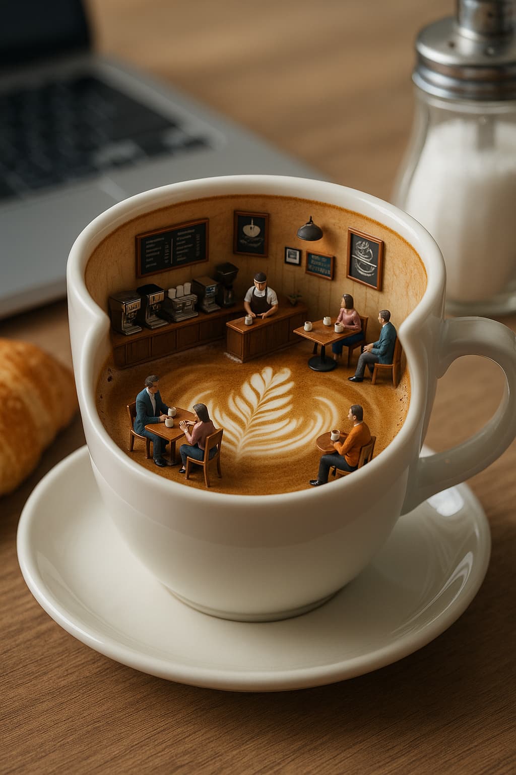 Miniature modern café